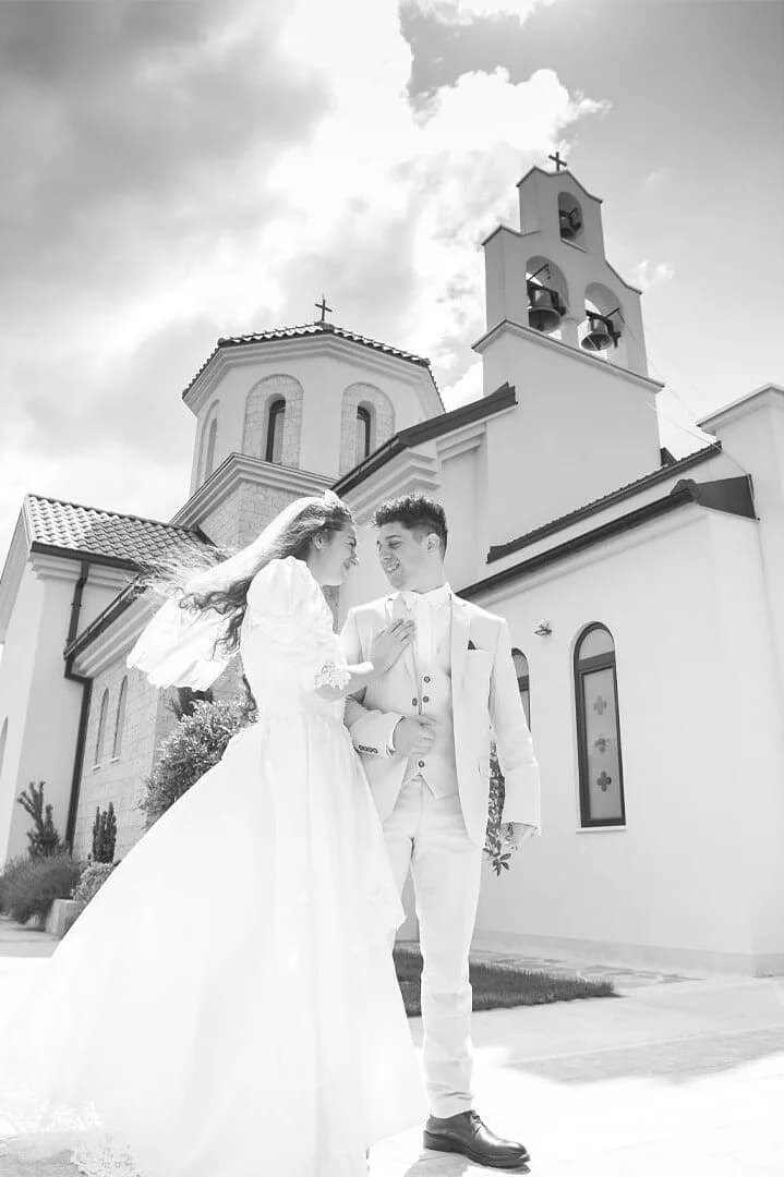 Creative wedding photography composition